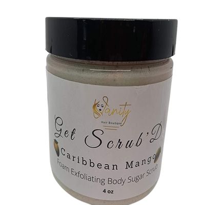 Caribbean Mango Foam Exfoliating Body Sugar Scrub - - Skin Care - Handmade -Whipped Sugar Scrub - Body Scrub
