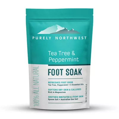 3 Pounds-Tea Tree, Peppermint, Foot Soak | MSM with Epsom Salt Soothes Burning & Itching from Athletes Foot & Foot Odors-Softens Dry Calloused Heels Made by Purely Northwest