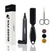 Beard Pencil Filler for Men - Sweat Proof, Water Resistance, Long Lasting & Natural Finish barber Pencil, Mustache Repair Shape (NORMAL BRUSH, BLACK) view 1