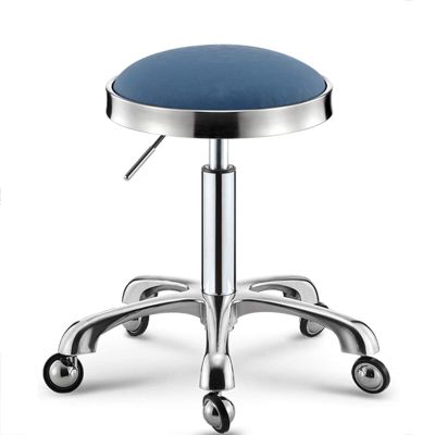 Wowdawn Beauty Stool,Stainless Steel Ring,Send Explosion-Proof Steel Plate, Adjustable Height Hairdressing Chair,Rotating Work Stool,Bearing 100kg