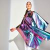 Betty Dain The Aurora Collection All Purpose Cape, 54" W x 65" L, Water & Chemical Proof, Machine Washable, Adjustable Snap Closure, Matches Other The Aurora Collection Products, Holographic Design view 2