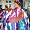 Betty Dain The Aurora Collection All Purpose Cape, 54" W x 65" L, Water & Chemical Proof, Machine Washable, Adjustable Snap Closure, Matches Other The Aurora Collection Products, Holographic Design view 3