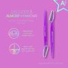 Almost Famous Face Exfoliator Beauty Razors For Face Hair Removal for Women, Purple (Pack of 6) view 3
