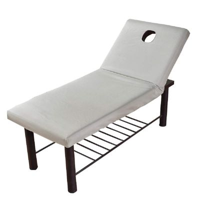 Solid Massage Salon Table Bed Fitted Sheet Elastic All-Round Wrap Full Cover with Hole