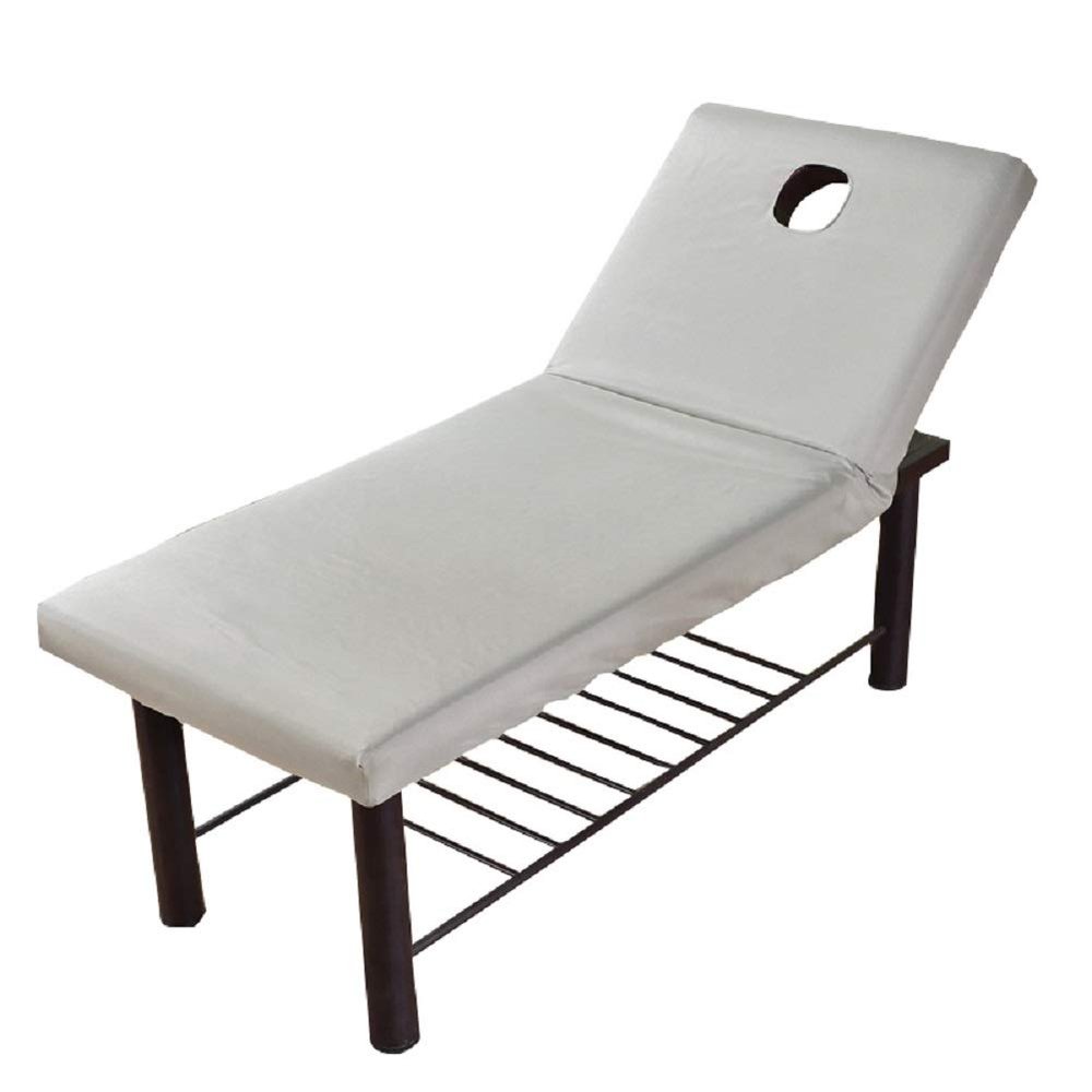 Solid Massage Salon Table Bed Fitted Sheet Elastic All-Round Wrap Full Cover with Hole