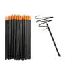 AKOAK 100 Pcs Disposable Eyeliner Brush Black Handle Fine Eyeliner Applicator Eyeliner Stick Eyeliner Liquid Eyeliner Lash Extension Tool Fiber Swabs Porable Eyeliner Brush Tool (Black) view 2