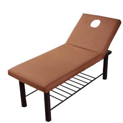 Solid Massage Salon Table Bed Fitted Sheet Elastic All-Round Wrap Full Cover with Hole