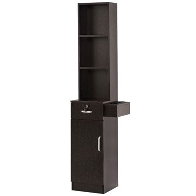 BarberPub Wall Mount Barber Station Hair Styling Drawer Storage Beauty Salon Spa Shop Equipment 3208 (Ebony)