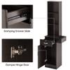 BarberPub Wall Mount Barber Station Hair Styling Drawer Storage Beauty Salon Spa Shop Equipment 3208 (Ebony) view 4