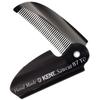 Kent 87T Black Graphite Handmade Folding Pocket Comb for Men, Fine Tooth Hair Comb Straightener for Everyday Grooming Styling Hair, Beard or Mustache, Saw Cut Hand Polished, Made in England view 1