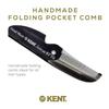 Kent 87T Black Graphite Handmade Folding Pocket Comb for Men, Fine Tooth Hair Comb Straightener for Everyday Grooming Styling Hair, Beard or Mustache, Saw Cut Hand Polished, Made in England (3 Pack) view 3