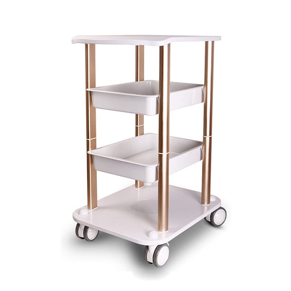 Beauty Equipment Tool Cart with Wheels,Multi-Functional Rack Salon Beauty Spa Trolley Stand Cart(Style 6)