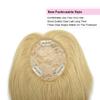 100% Real Human Hair Clip In Bangs Top Piece Hair Extensions 13" Straight Hair Topper Hairpiece for Women (613# Light Blonde) view 2