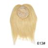 100% Real Human Hair Clip In Bangs Top Piece Hair Extensions 13" Straight Hair Topper Hairpiece for Women (613# Light Blonde) view 4