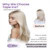 LaaVoo Tape in Extensions Human Hair Platinum Blonde Real Hair Extensions Tape in Short #60 White Blonde 12 Inch 30g/20pcs view 2