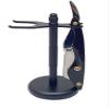 G.B.S Men's Classic Straight Edge Razor Saloon Shavette Professional Quality Black Brush And Razor Stand - Black Horn Handle Includes 10 Blades Manual Shaver Effortless Glide Pain Free view 1