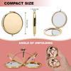 MIHAGUTY Magnifying Compact Mirror for Purses with 2 x 1x Magnification, Folding Mini Pocket Double Sided Travel Makeup Mirror,Perfect for Purse, Pocket Mirror for Gift view 2
