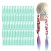 MEEDEE 100 Pack Mint Green No-Crease Soft Ribbon Hair Ties for Women - Knotted, No Damage, Ouchless for Ponytails, Yoga, and Bracelets view 1