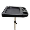 Aluminium Salon Instrument Tray, Height Adjustable Trolley Cart Tray Station on Wheels for Salon Tattoo Spa Beauty Service Holder Tool Storage (Silver,Style 4) view 3
