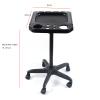 Aluminium Salon Instrument Tray, Height Adjustable Trolley Cart Tray Station on Wheels for Salon Tattoo Spa Beauty Service Holder Tool Storage (Black,Style 2) view 2
