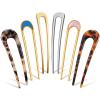 Chuangdi 6 Pcs U Shaped French Hair Pin French Hair Tortoise Shell Fork Sticks 2 Prongs Updo Chignon Pins for Women Styling Accessories view 1