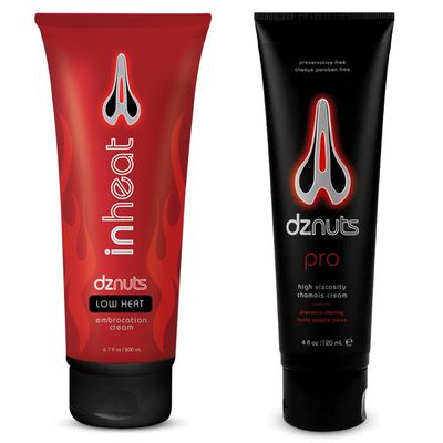 dznuts - Mens Pro Chamois Cream + InHeat Embrocation Cream - Warms and Soothes Muscles, Anti-Grime Adhesion for Cooler Days (Low Heat)