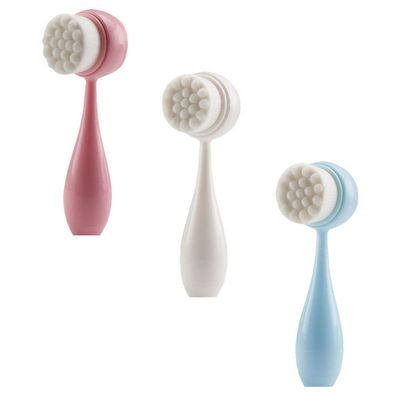 3pcs Manual Face Washing Brush Dual-Sided Cleansing Tool for Deep Exfoliation and Pore Cleansing for Gentle Facial Massage and Makeup Removal Colors