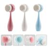 3pcs Manual Face Washing Brush Dual-Sided Cleansing Tool for Deep Exfoliation and Pore Cleansing for Gentle Facial Massage and Makeup Removal Colors view 2