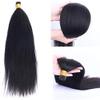 Coarse Yaki I Tip Microlinks Hair 100% Human Hair Weave Bundles Brazilian Yaki Straight I Tip Hair Extensions 100strand (12inch 100strand, Color 2#) view 2