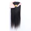 Coarse Yaki I Tip Microlinks Hair 100% Human Hair Weave Bundles Brazilian Yaki Straight I Tip Hair Extensions 100strand (12inch 100strand, Color 2#) view 3