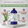 Dr Joe Lab Bitter Almond Oil - 32 oz - Pure Unrefined Cold Pressed Extra Virgin Non GMO All Natural, Vegan Bulk Carrier Oil Perfect for Body Hair Face Skin Nails Facial Hair DIY Cosmetics view 2