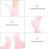 1 Set Moisturizing Gloves and Socks Set Silicone Gel Spa Gloves Remover Socks Beauty Hand Mitts Size L (Pink) view 3