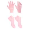 1 Set Moisturizing Spa Gloves and Socks Set Gel Gloves and Socks Remover for Moisturizing Soften Dry Rough and Cracked Hands Feet Size (Pink) view 1
