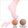 1 Set Moisturizing Spa Gloves and Socks Set Gel Gloves and Socks Remover for Moisturizing Soften Dry Rough and Cracked Hands Feet Size (Pink) view 2
