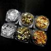 ALIQI 6 boxs Nail Art Gold Silver Foil Flake Chip Stickers Glitter Nail Art Decoration Manicure Stickers for Nail view 2