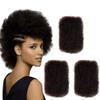 Drasawee 3 Bundles Kinky Bulk Human Hair Remy Mongolian Afro Kinky Bulk 50 Gram/Pc Curly Hair Crochet for Braiding Hair Extensions for Women Dark Brown 3 Packs view 1