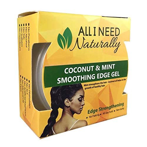 All I Need Naturally Coconut & Mint Smoothing Edge Gel, 2 Oz,Pack of 2