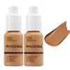 2 Pack PHOERA Foundation, Long-Lasting Waterproof Oil Control Concealer Flawless Soft Matte Liquid Foundation.106 - Warm Sun view 1