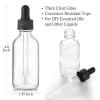 12 Pack, 2 oz Glass Eye Dropper Bottles w/ 3 Stainless Steel Funnels & 1 Long Pipette Dropper & 24 Labels - 60ml Clear Tincture Bottles for Essential Oils, Liquids - Leakproof Travel Essential Bottles view 4