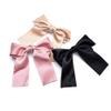 Set of 3 Women Big Ribbon French Hair Barrette Elegant Satin Huge Bow Hair Clip Solid Color Hair Accessories view 1