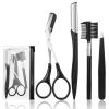 4 Pcs Eyebrow Trimming Kit Eyebrow Grooming Set with Tweezers Scissors Eyebrow Razor and Eyebrow Brush for Women and Men view 1