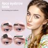 4 Pcs Eyebrow Trimming Kit Eyebrow Grooming Set with Tweezers Scissors Eyebrow Razor and Eyebrow Brush for Women and Men view 3
