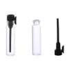 120Pcs 1Ml Mini Cute Empty Glass Perfume Essential Oils Sample Vials Bottles with Black Plastic Rod Caps Glass Vials Sample Dropper Bottle for Essential Oils Aromatherapy (120Pcs 1Ml Black Plastic Rod view 3