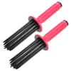 Portable Hair Fluffy 2pcs Round Hair Brush AntiSlip Hair Curler 17 Comb Teeth Hairstyling Tools Travel Personal Use for Home Hair Salon view 2