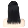 LXUE Middle Parting Synthetic Hairpiece Hair Topper 16 inches Clip in Hair Toppers for Women, Black view 4