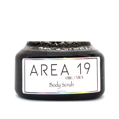 Area 19 Organics Exfoliating Detox Hazelnut Coffee Natural Body and Face Scrub for Acne - Cellulite, Stretch Marks - Spider Veins, Scars - Skin Care Exfoliator 8 oz