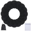 SUNLAND Reusable Makeup Remover Pads for Face,Eyes,Lips 16 Pack Microfiber Face Cleansing Gloves Washable with Laundry Bag and Travel Bag Rounds Toner Pads (Round 3.15inchx16, Black) view 1