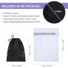 SUNLAND Reusable Makeup Remover Pads for Face,Eyes,Lips 16 Pack Microfiber Face Cleansing Gloves Washable with Laundry Bag and Travel Bag Rounds Toner Pads (Round 3.15inchx16, Black) view 3