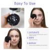 SUNLAND Reusable Makeup Remover Pads for Face,Eyes,Lips 16 Pack Microfiber Face Cleansing Gloves Washable with Laundry Bag and Travel Bag Rounds Toner Pads (Round 3.15inchx16, Black) view 4