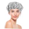 Beaupretty 3pcs Reusable Bathing Caps for Women Solid Color Shower Caps Elastic Band Double Hair Protective for Spa and Salon Use view 4